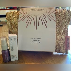 New-Straw Clutch and travel lavender spray